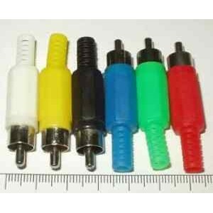 штекер RCA пласт.черный 