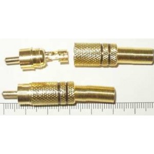 штекер RCA на кабель 6.5мм,G,чер 